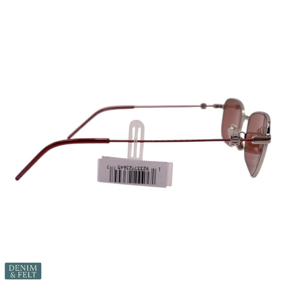 NEW Givenchy Speed Square Metal Sunglasses Burgundy Nylon Lenses Geometric Luxe - Picture 12 of 14